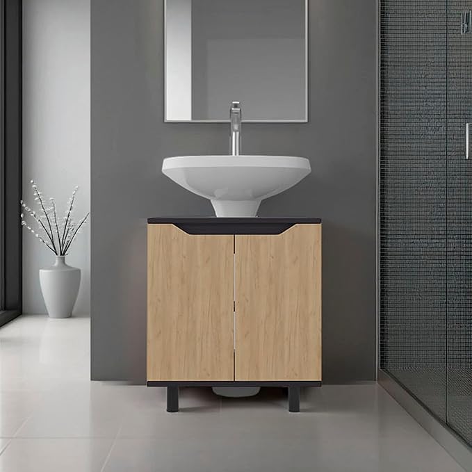 Black, Natural Oak