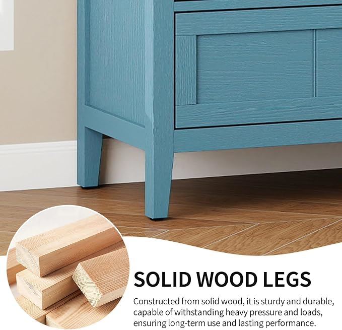Blue 3 Drawer Set of 1