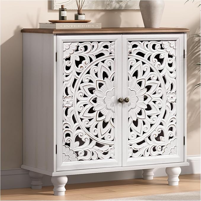 White & Walnut_2 Doors