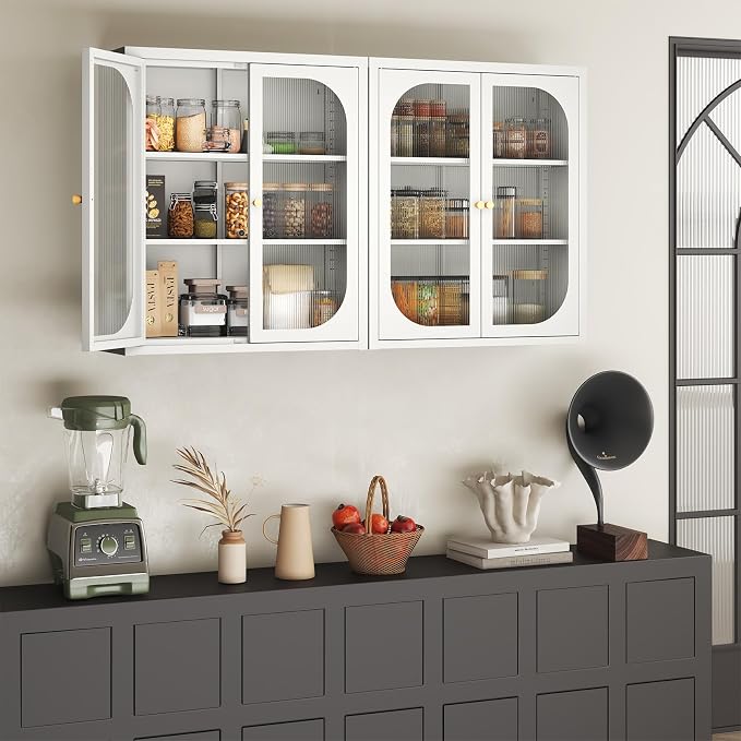 White-fluted Glass Doors