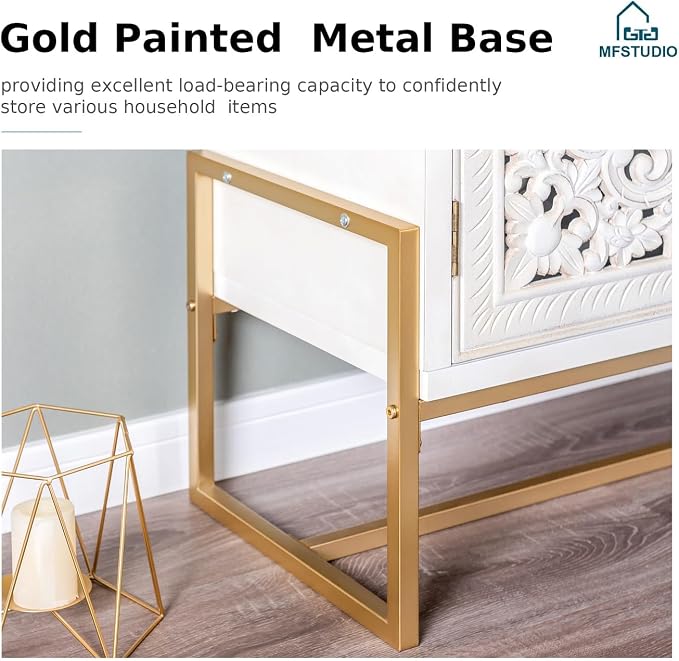 White With Metal Legs