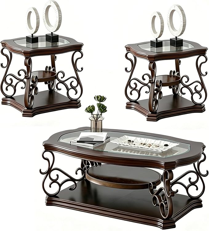 Coffee Table & 2 End Tables