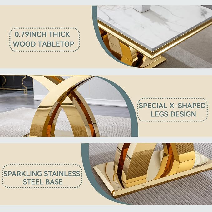 White Gold Coffee Table