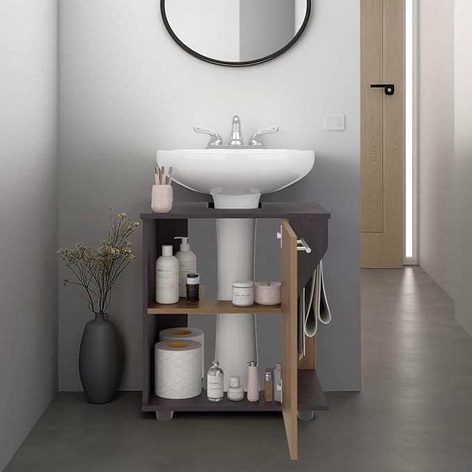 Black, Natural Oak