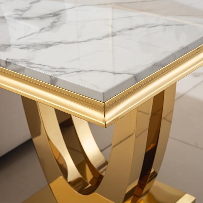 Style3:end Table-white&gold