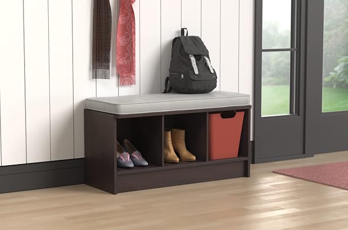 Espresso With Gray Cushion