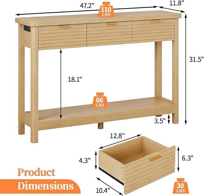 Entryway Table-oak