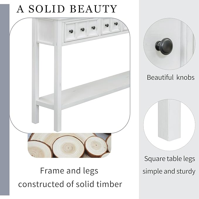 Antique White+2 Size Drawers