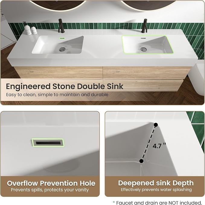 Rough Oak / High-rim Sink