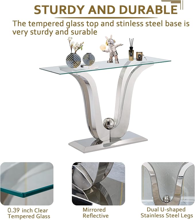 Silver Console Table