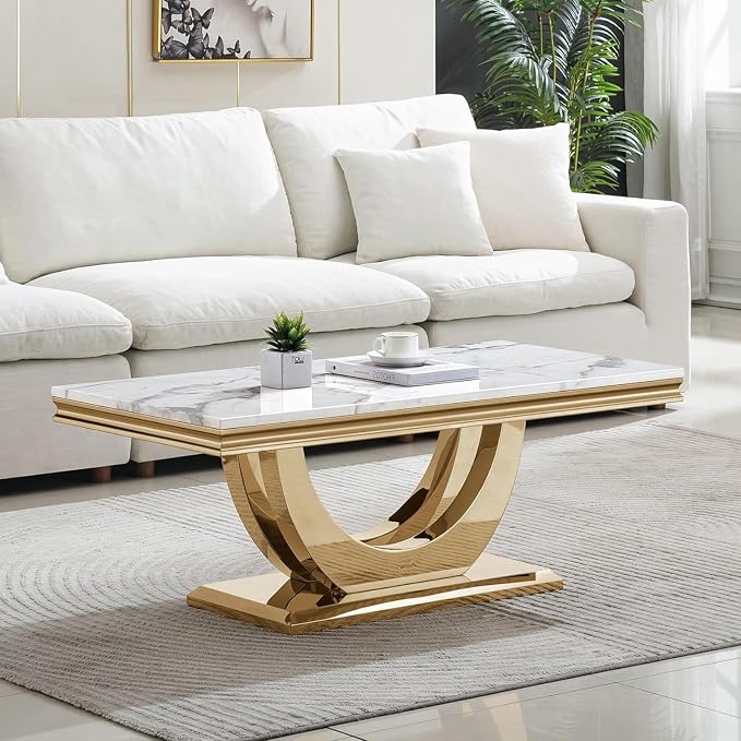 Coffee Table - White Gold