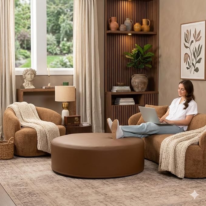 Faux Leather Walnut