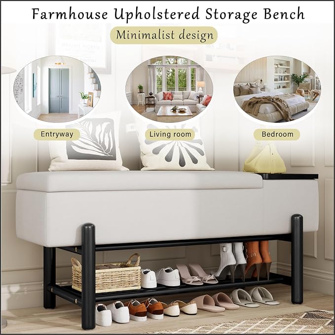 Flip-top Storage: Black