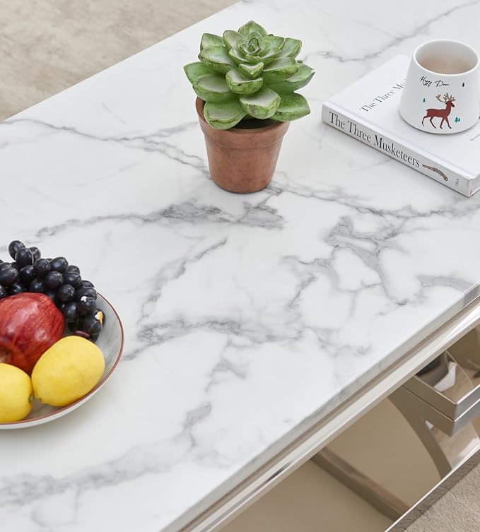 Console Table,white&gold