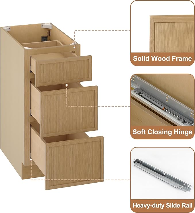Natural With 3drawers