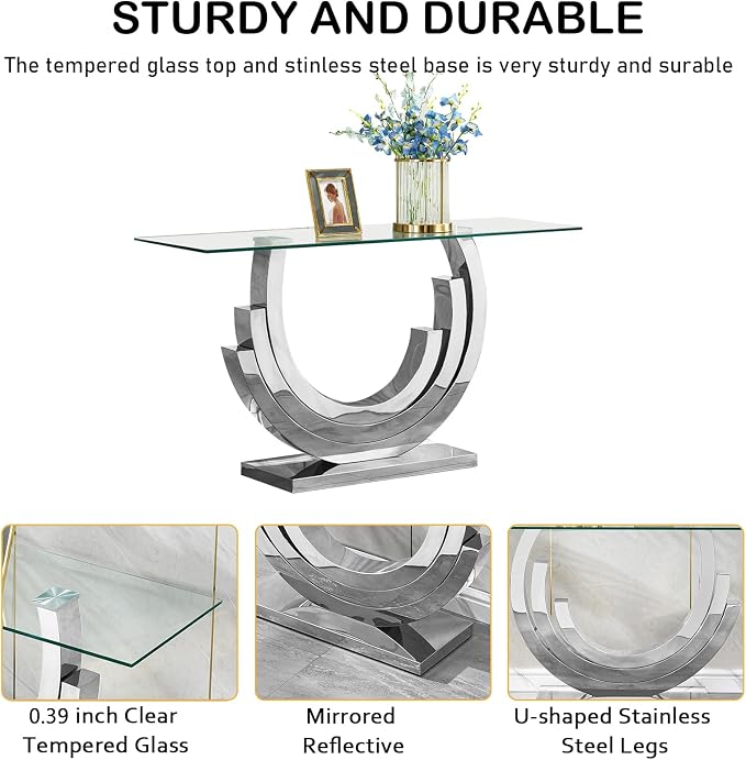 Silver Console Table