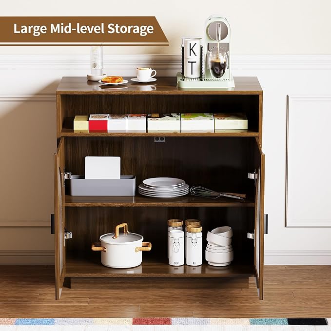 Sideboard W/Compartment_walnut