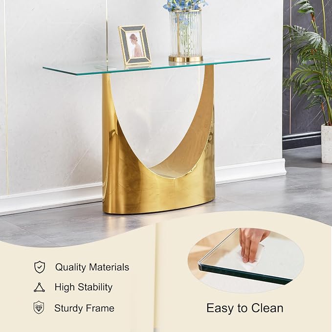 Gold Console Table