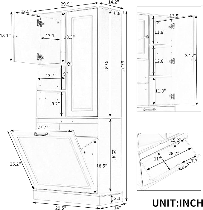 Grey/Adjustable Shelf