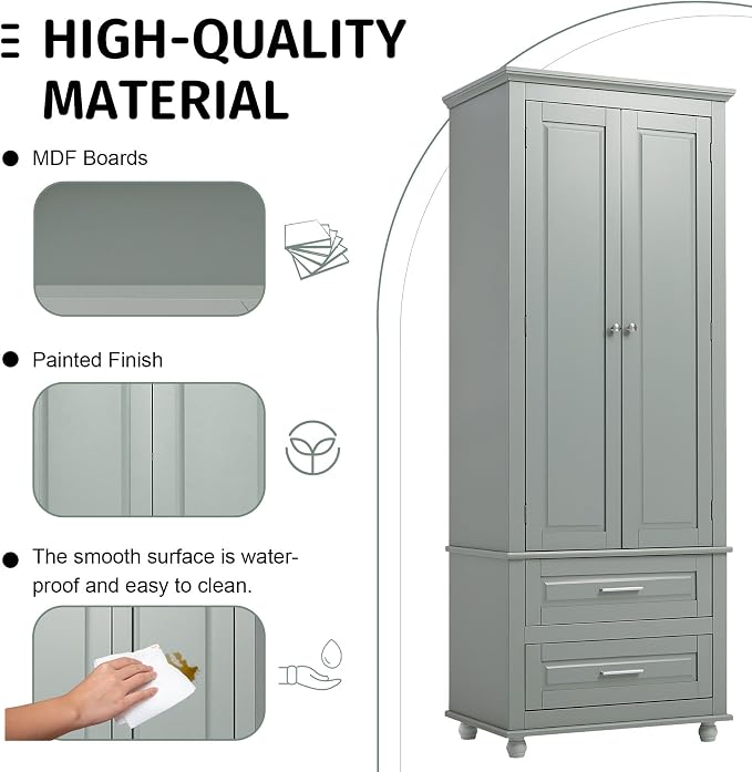 Grey 2 Drawers