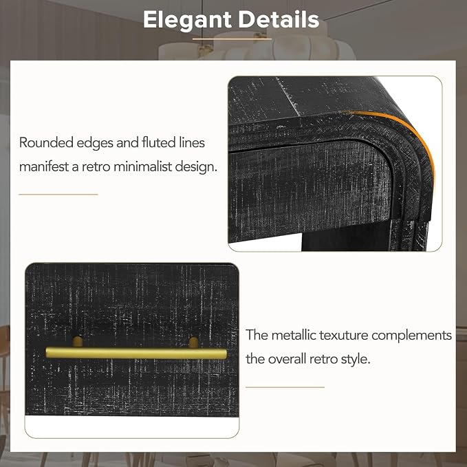 Black With Drawers