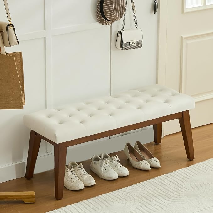 Beige-pu-tufted