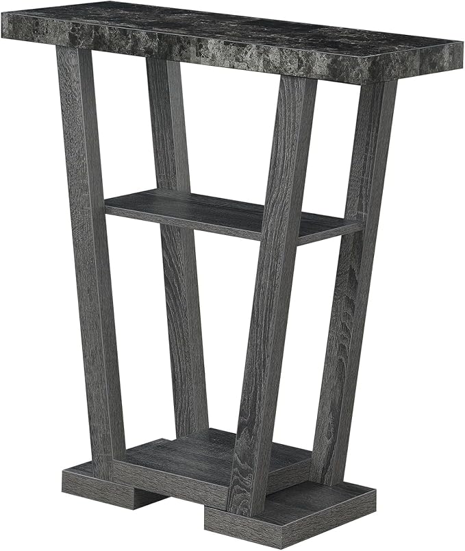 Faux Black Marble and Weathered Gray