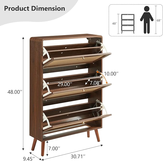 3 Flip Drawers-brown