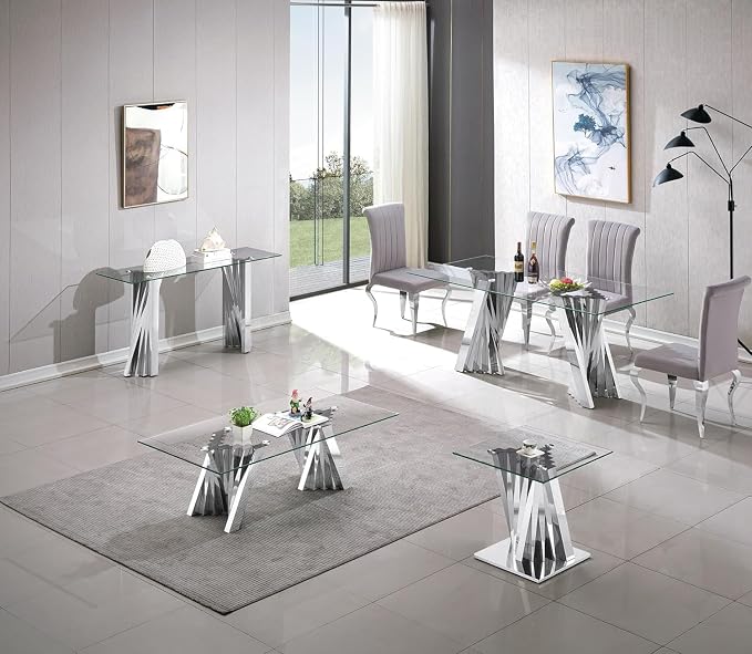 Silver Base - Console Table