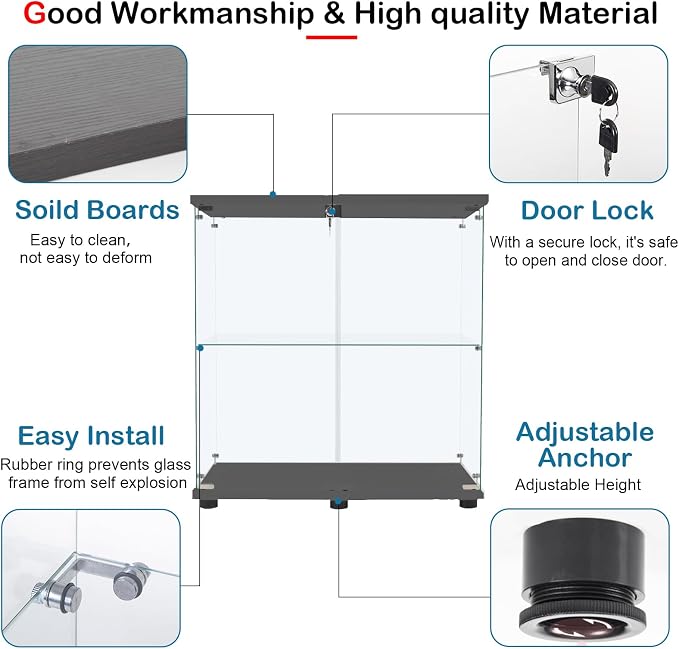 Black - 2 Doors & 2 Shelves
