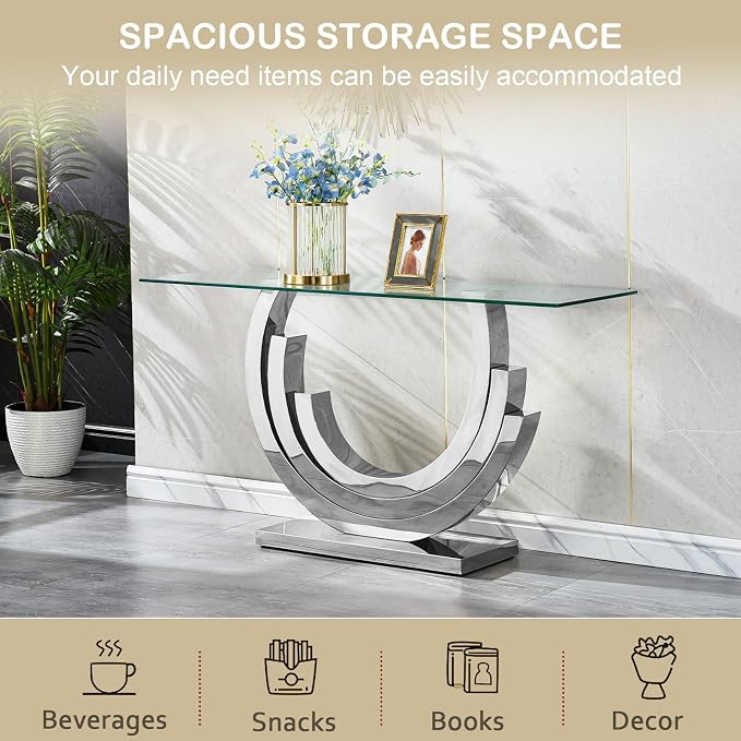 Silver Console Table
