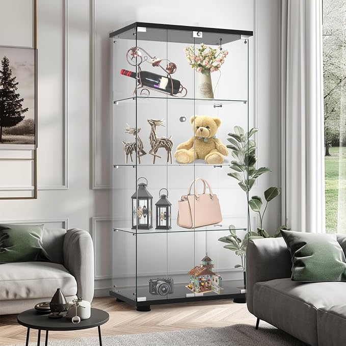 2-door 4-shelf, Black