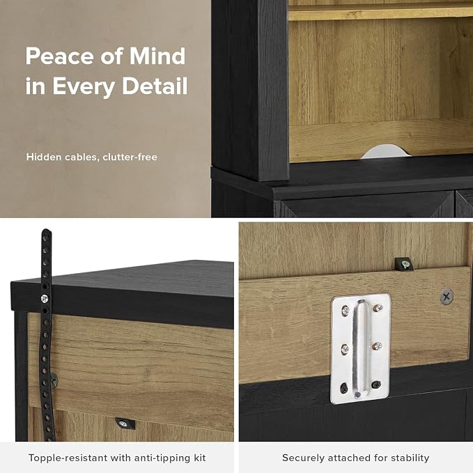 Black Oak Acrylic Hutch
