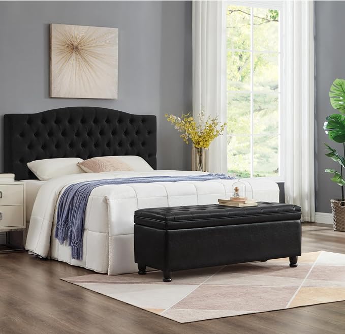 Black Faux Leather 44.5''