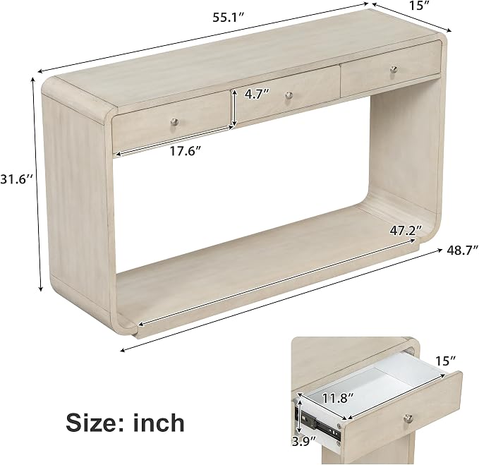 55.1inch-2 Tier-natural Wood
