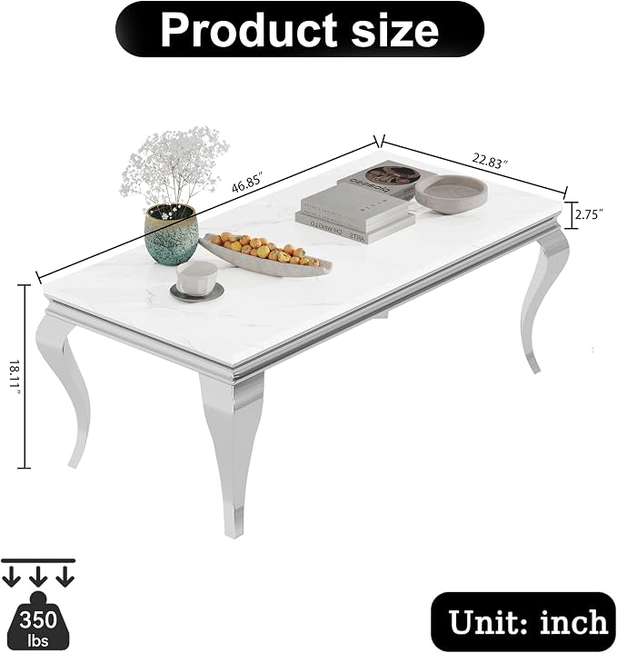 Coffee Table-silver White