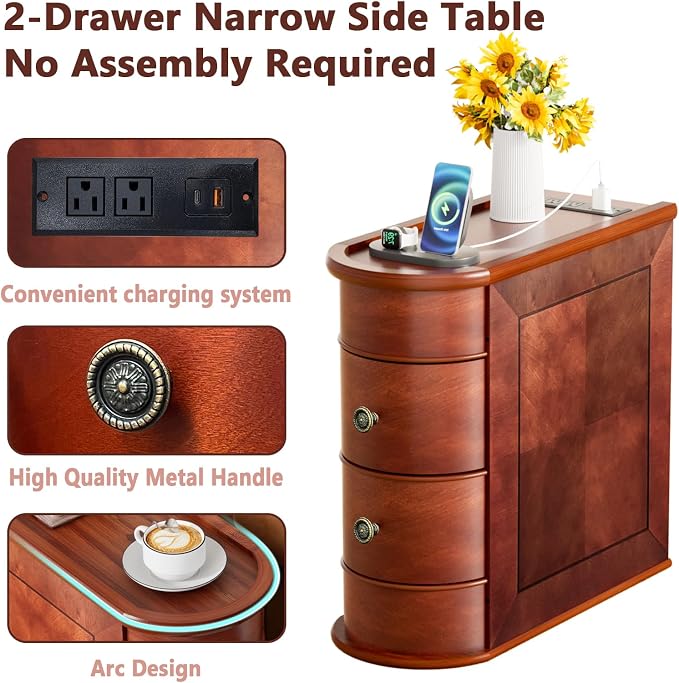 End Table With Charging Station