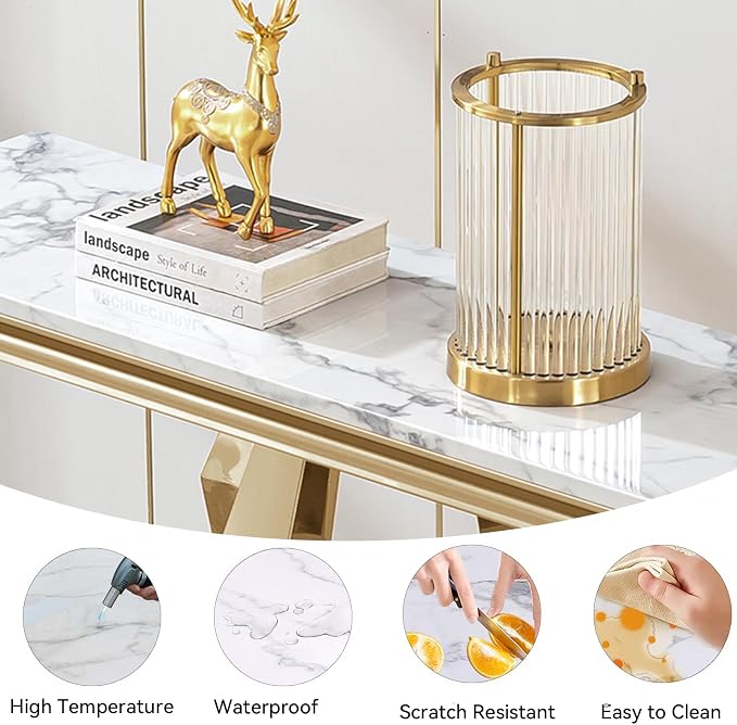 White Gold-console Table