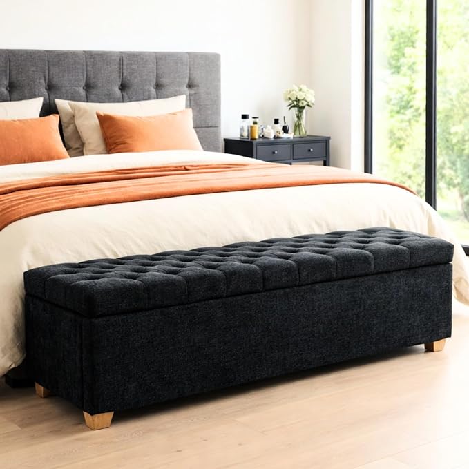 Armless-black 60.2''w