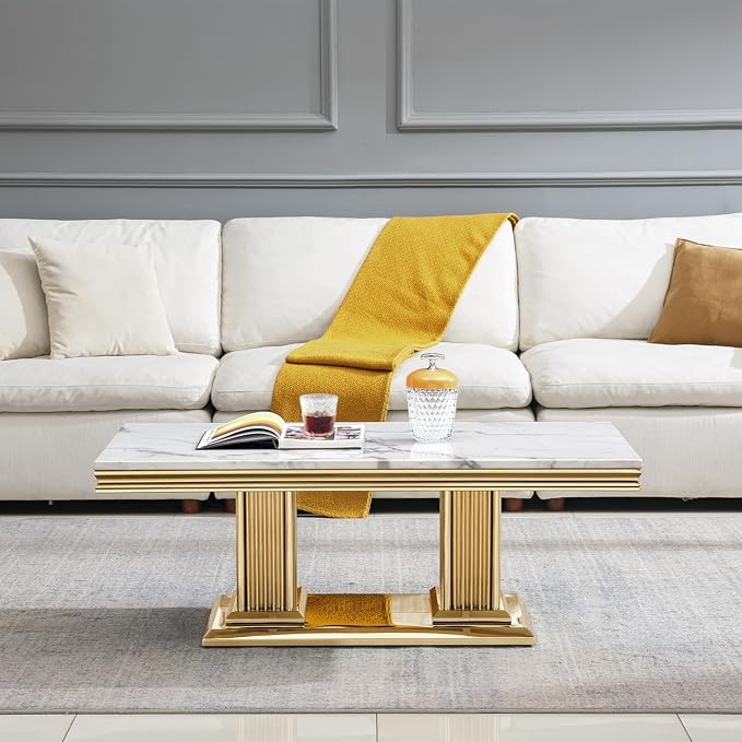 Coffee Table - White Gold