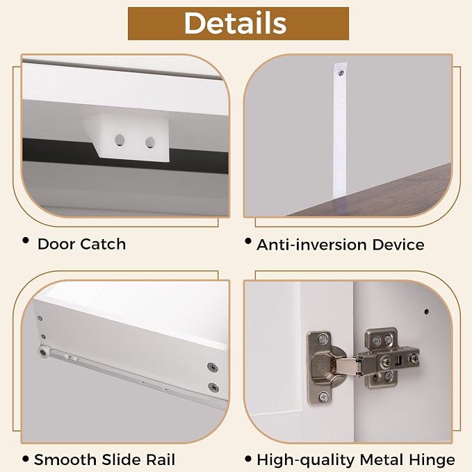 3 Drawers-white