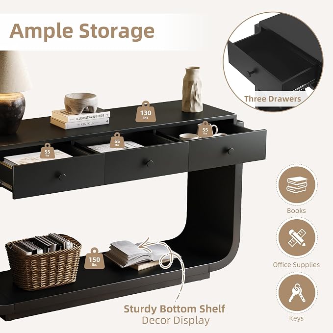 55.1inch-2 Tier-black