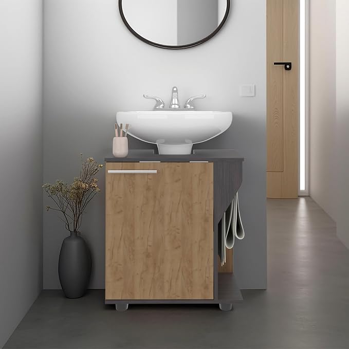 Black, Natural Oak
