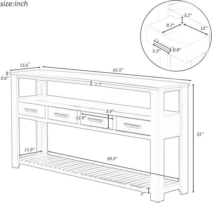 White-4 Drawers-8