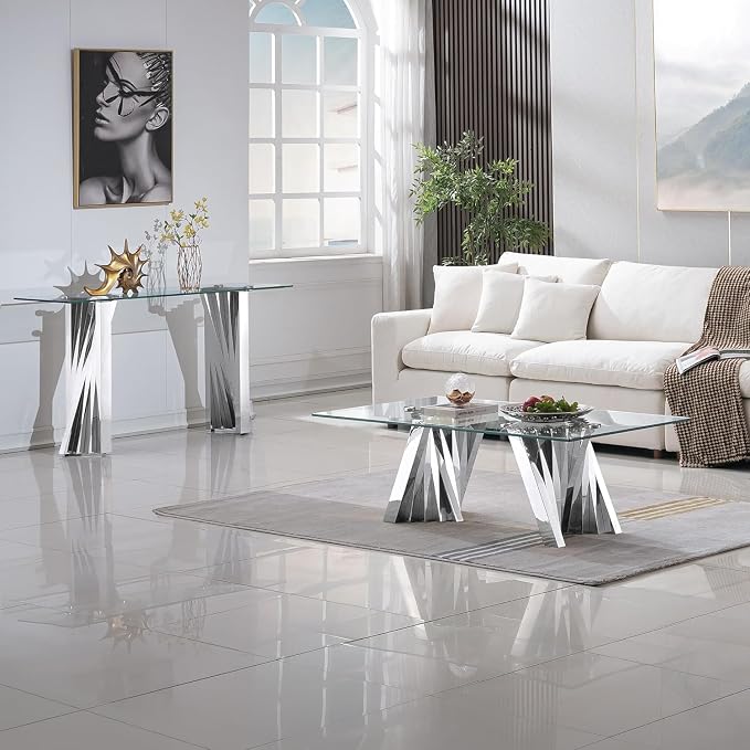 Silver Base - Coffee Table