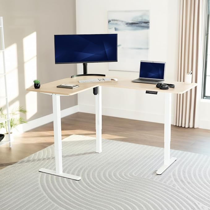 Light Wood Top / White Frame