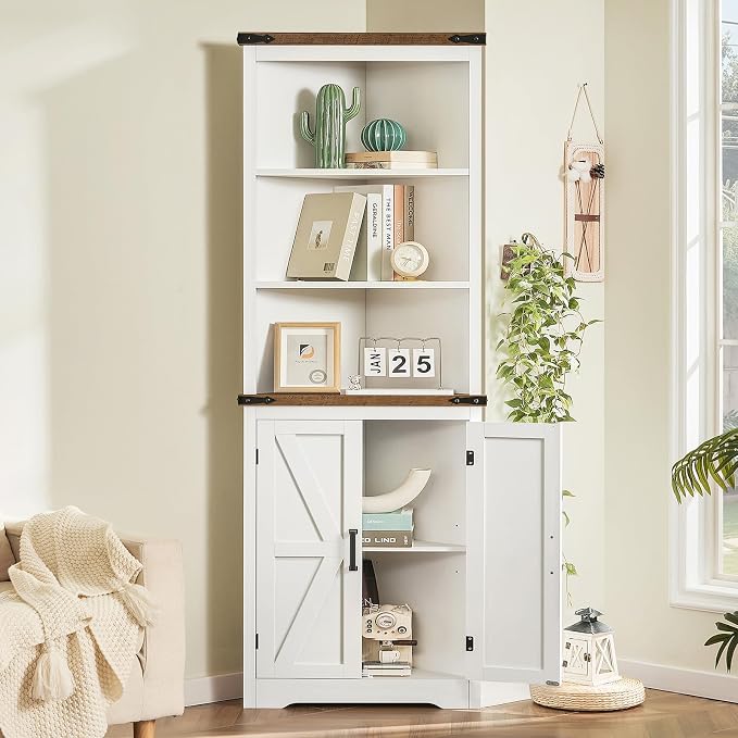 White +Open Shelf