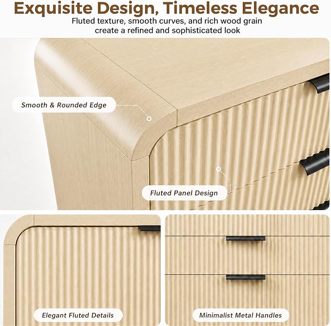 Beige-6 Drawer-dresser