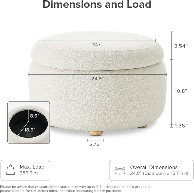 White Boucle, Round