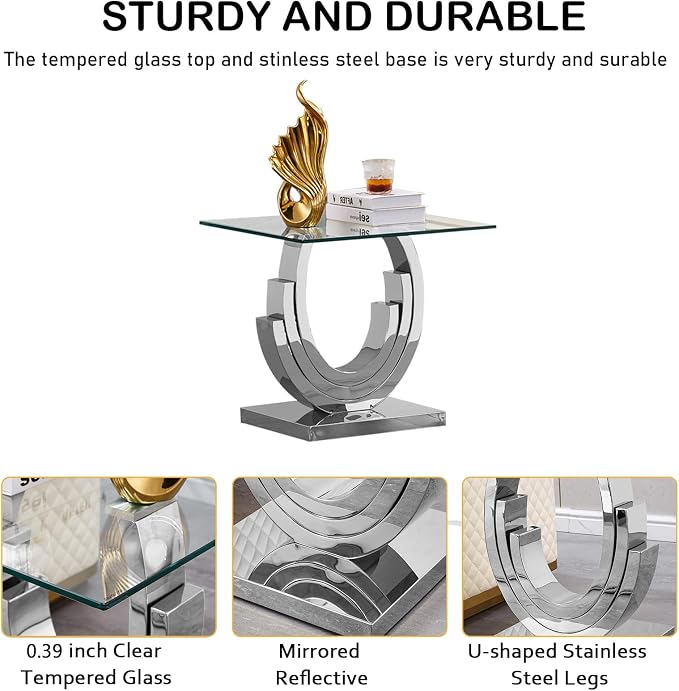 Silver End Table